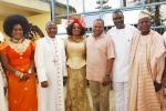 A guest, Bishop Arogundade,Funke Awolowo, Bayo Fatusi, Gbenga Atiba and Sir Mike Okiro