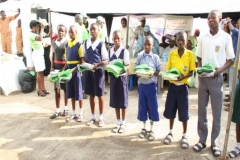 some of the students that benefit from the scholarship programme in a group picture