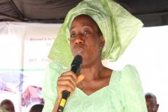 Representative of Ondo State commissioner for Women Affairs making her speech